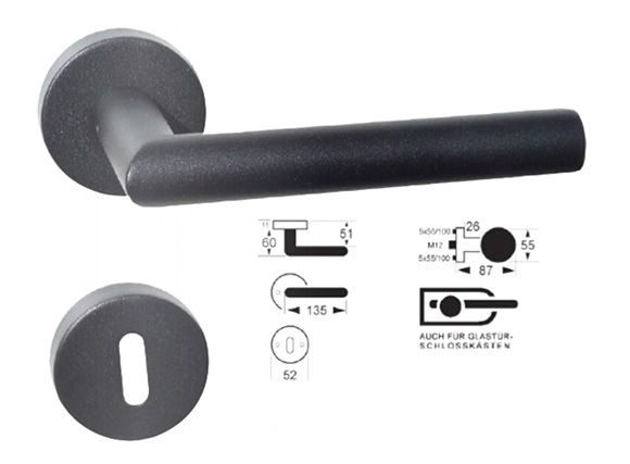 Black door handles-