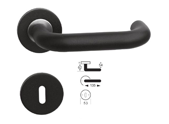 Real Black Line Soft door handles