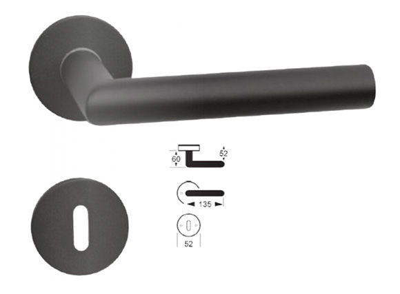 Metro Slim Klip 2 black line door handle