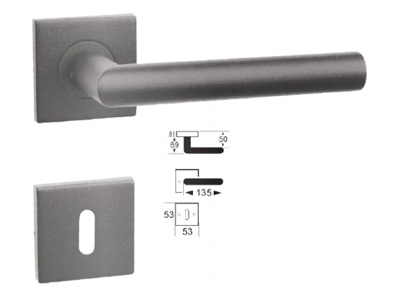 black line soft door handle