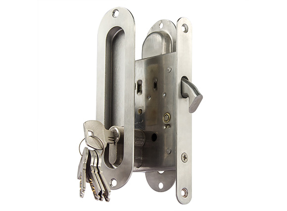 Sss Stainless Steel 304 Round Diy, Sliding Door Lock With Key