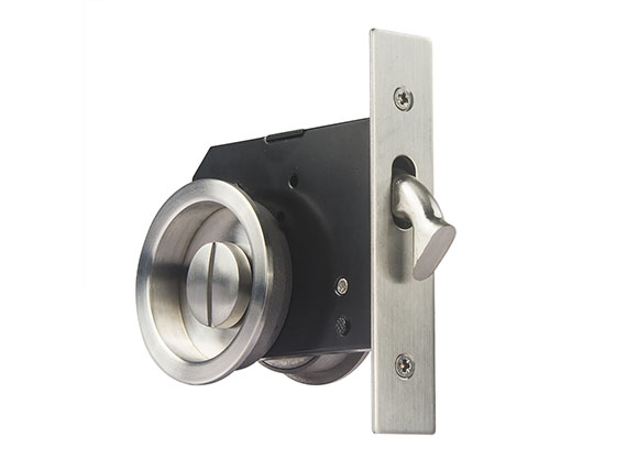 round stainless steel sliding door lock