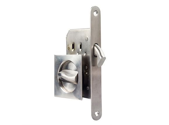 Stainless steel square sliding door lock