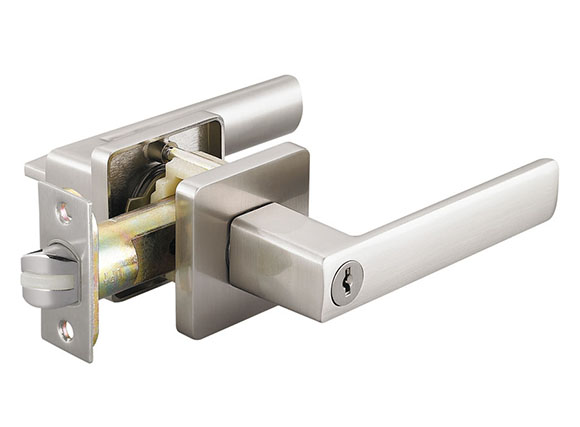 European Handlock Three-pole Hand-lock Access Bathroom Door with Nickel Color Grip