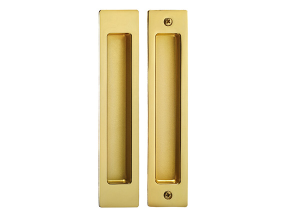 Brushed brass zinc alloy steuro profile sliding door lock