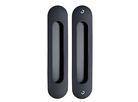 black zinc alloy oval garage sliding door lock