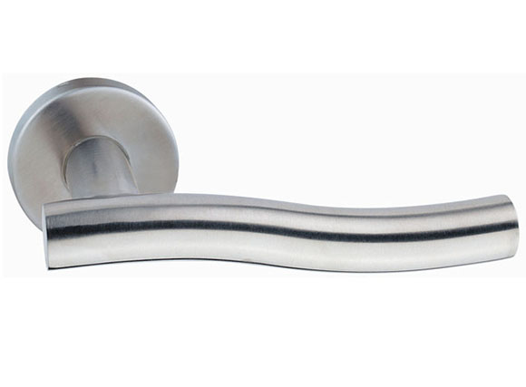 Stainless Steel Lever Handle on Rose