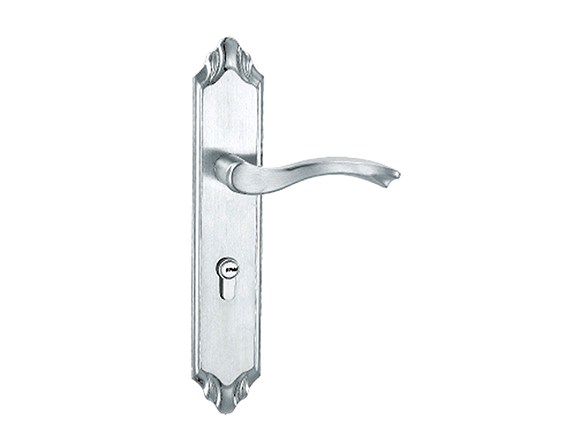 Curved Lever Latch Handles on Back Plate Polished Chrome or SSS