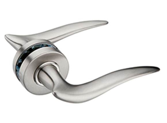 Stainless Steel Lever On Rose Door Handles Satin