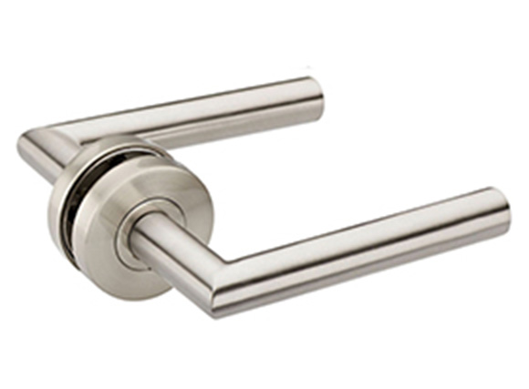 Door handle set, residential areas, stainless steel, rose