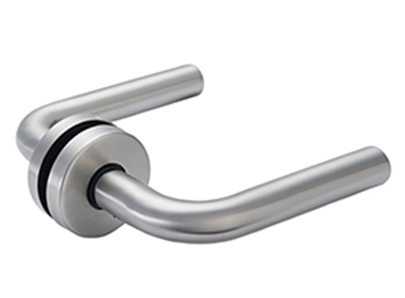 Radium Polished Stainless Steel Door Handles On Rose