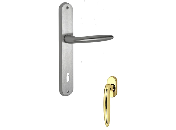 Brass Door Handle Lever Latch Polished Brass finish