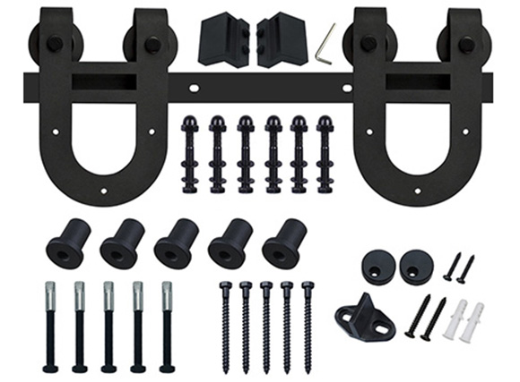 Steel Sliding Barn Wood Door Closet Hardware Track Set