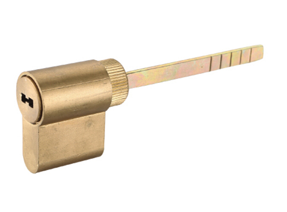 Brass door lock cylinder with computer keys