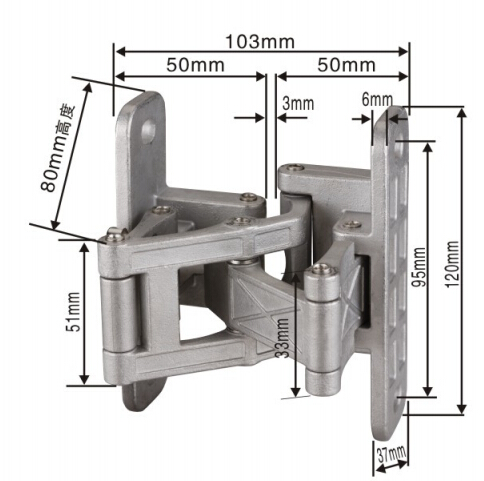 Concealed Double Action Hinge